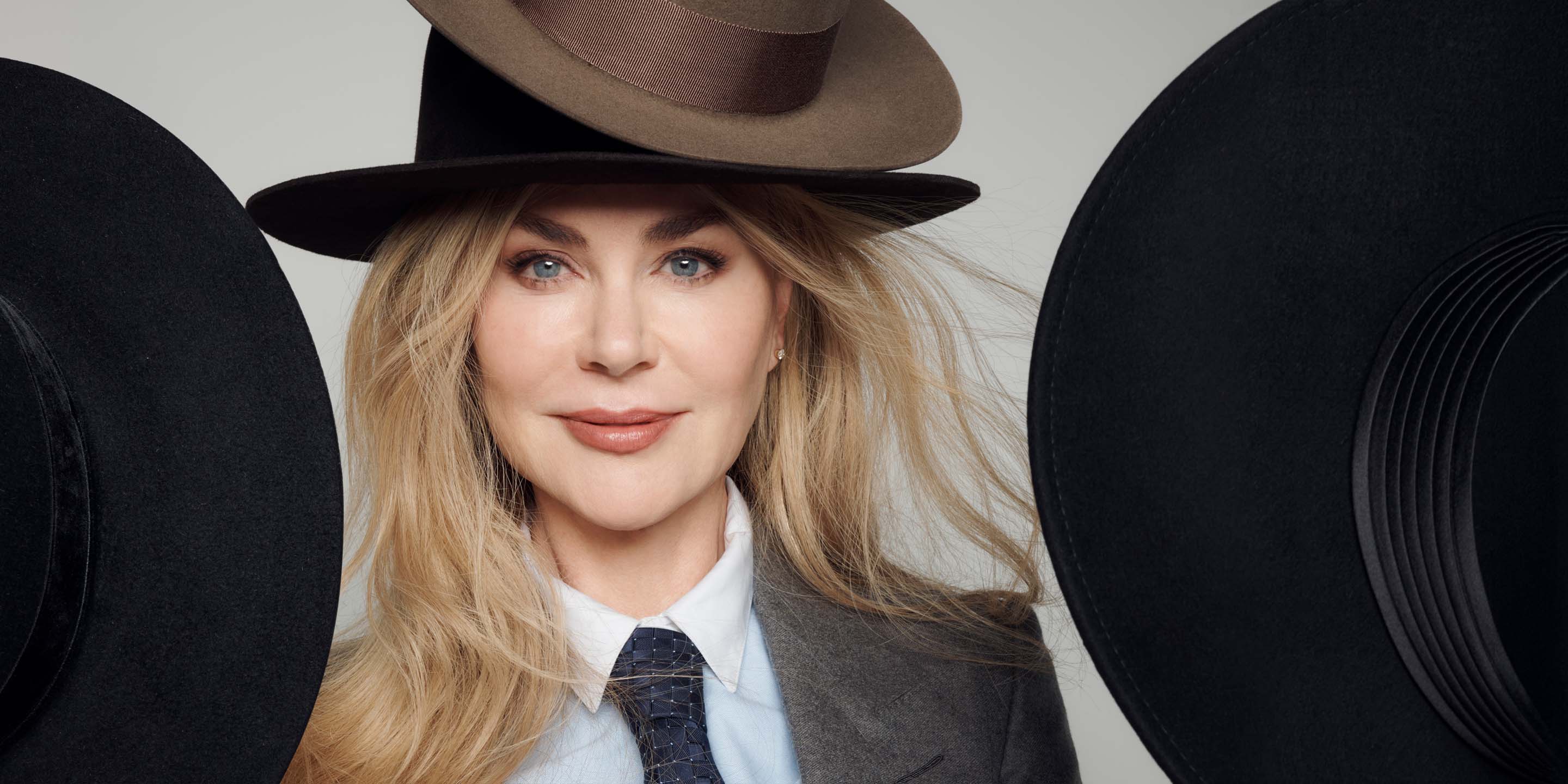 Photo of Nicole Kidman wearing a hat. THE MANY SIDES OF RADIANCE