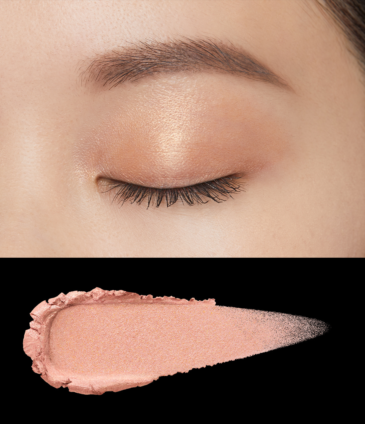 104 Sunkissed Coralのテクスチャイメージと塗布イメージ