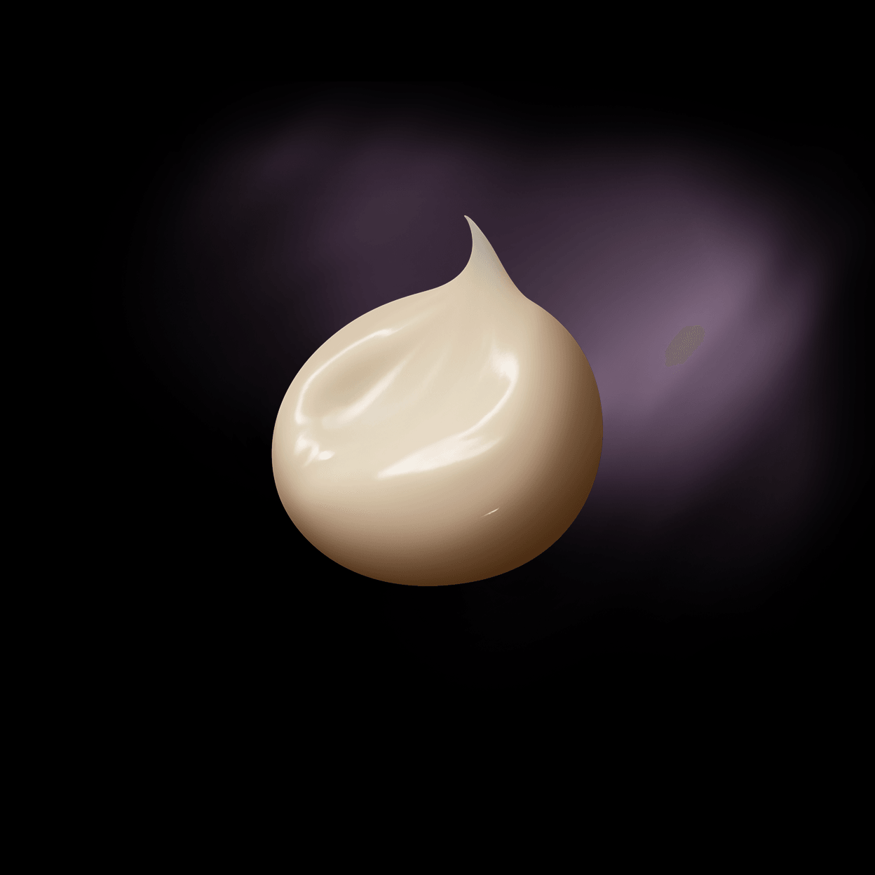 Photo of light beige cream with a smooth and glossy texture.