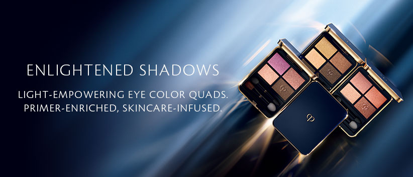 ENLIGHTENED 
SHADOWS LIGHT-EMPOWERING EYE COLOR QUADS. PRIMER-ENRICHED, SKINCARE-INFUSED.